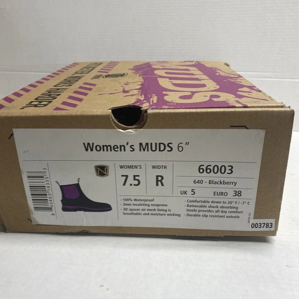New Noble Outfitters Muds Booties Women's Size 7.5 Rubber Black/Purple #66003